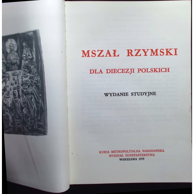 Mszał Rzymski dla Diecezji Polskich Wydanie studyjne