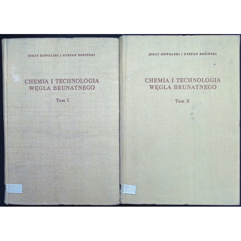Chemia i technologia węgla brunatnego tom I-II Jerzy Kowalski