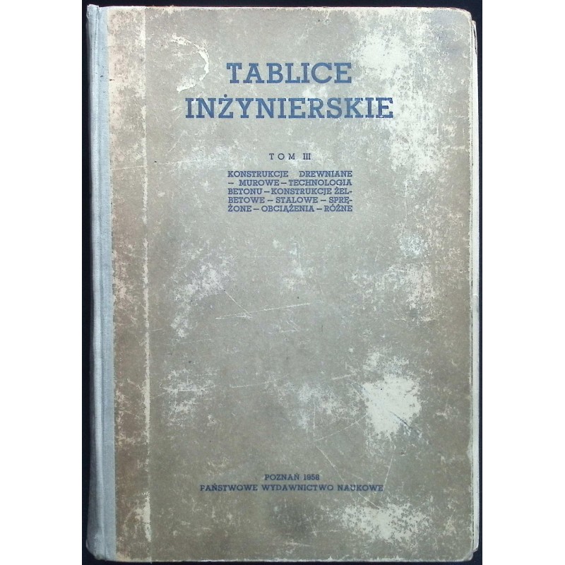 Tablice inżynierskie tom III