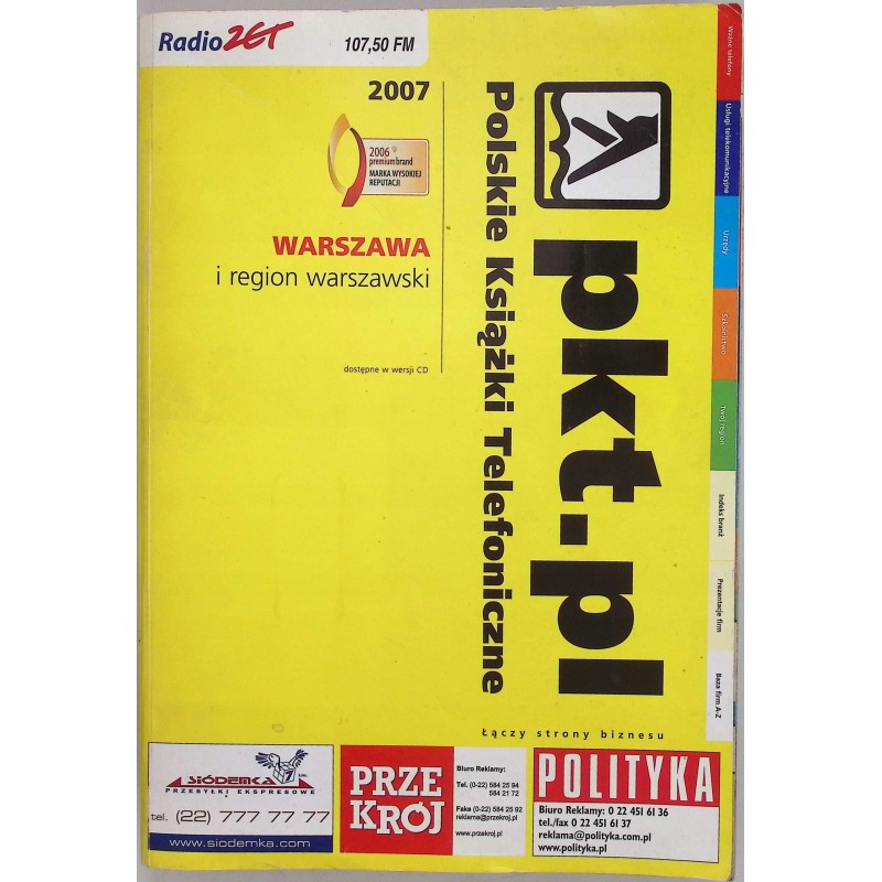 Polskie książki telefoniczne Warszawa i region warszawski 2007