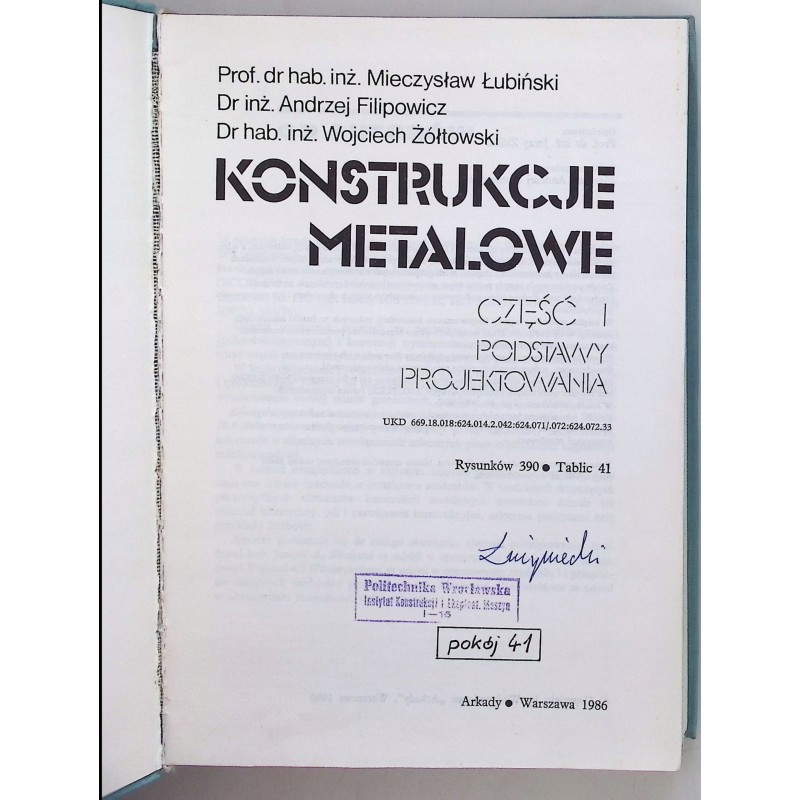 Konstrukcje metalowe część I podstawy projektowania