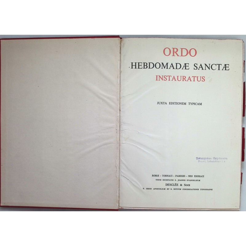 Ordo Hebdomadae Sanctae Instauratus