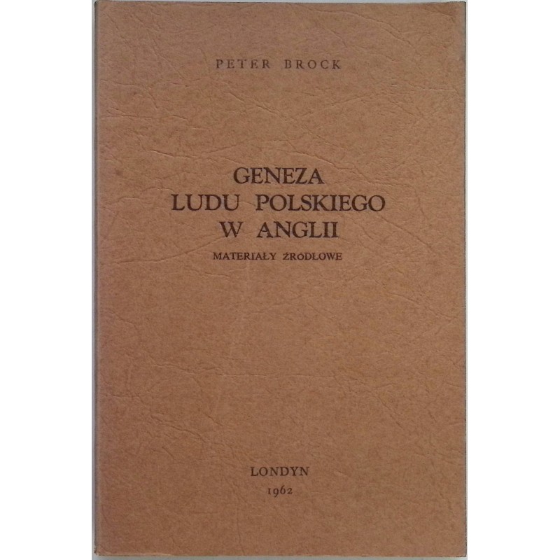 Geneza ludu polskiego w Anglii