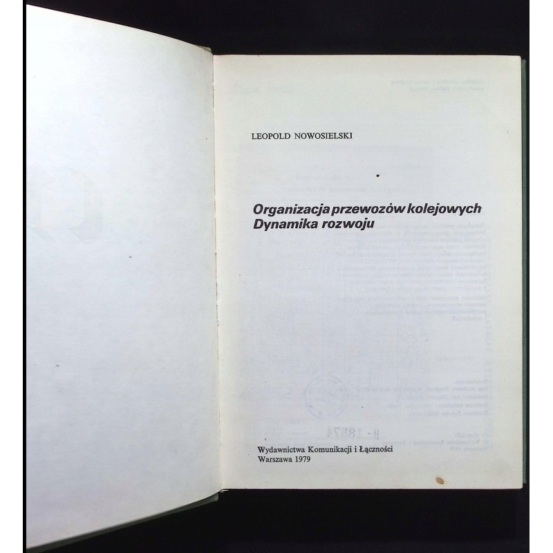 Organizacja przewozów kolejowych dynamika rozwoju