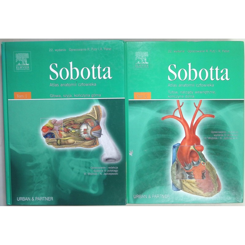 Sobotta Atlas anatomii człowieka Tom 1 i 2