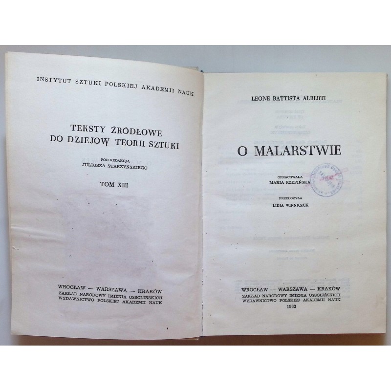 Alberti o malarstwie Leone Battista Alberti