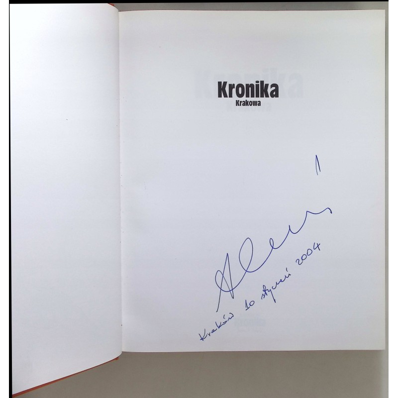 Kronika Krakowa Marian Michalik Autograf Andrzej Gołaś