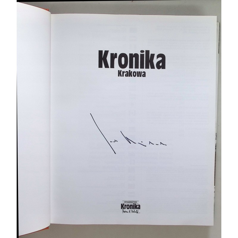 Kronika Krakowa Marian Michalik Autograf Jacek Majchrowski