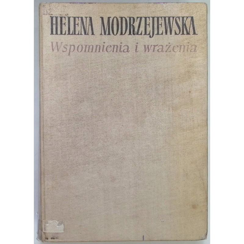 Wspomnienia i wrażenia H.Modrzejewska