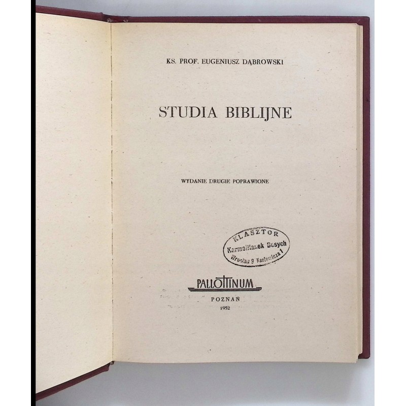 Studia biblijne E. Dąbrowski