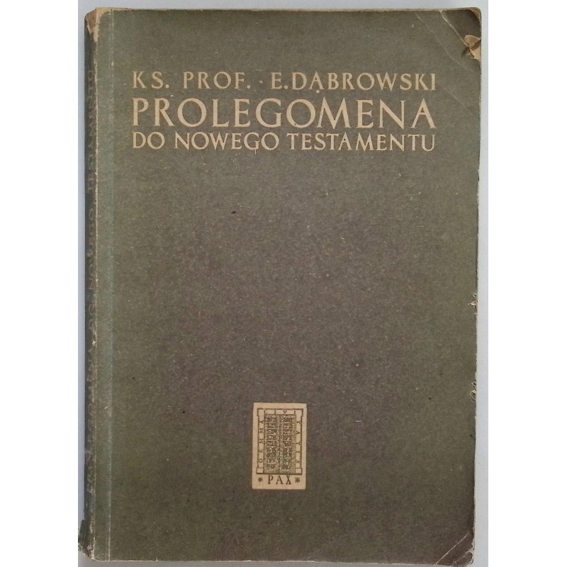 Prolegomena do Nowego Testamentu E. Dąbrowski