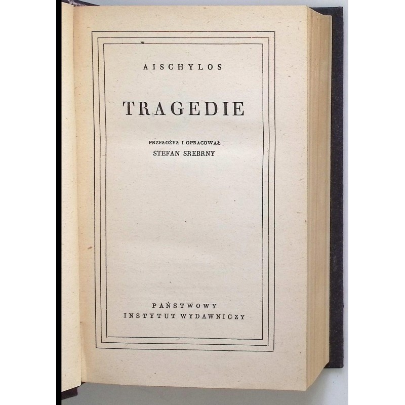 Tragedie - Aischylos 1954