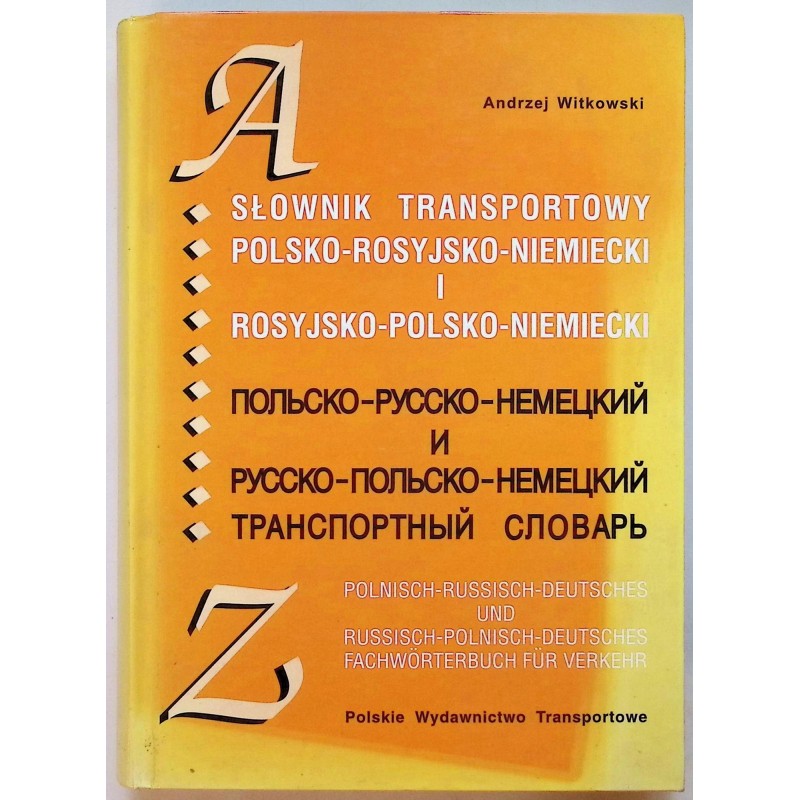 Słownik transportowy polsko rosyjsko niemiecki Witkowski