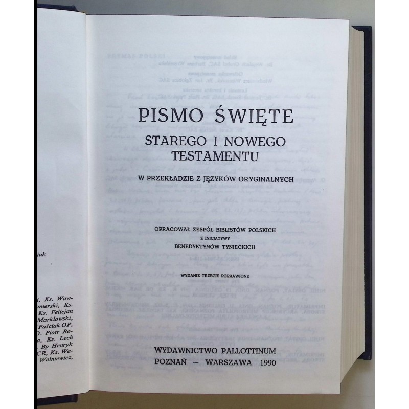 Pismo święte starego i nowego testamentu 1990