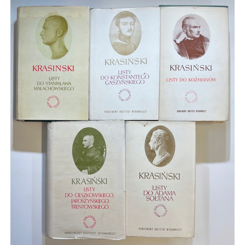 Biblioteka poezji i prozy Listy Krasiński Zestaw 5 książek