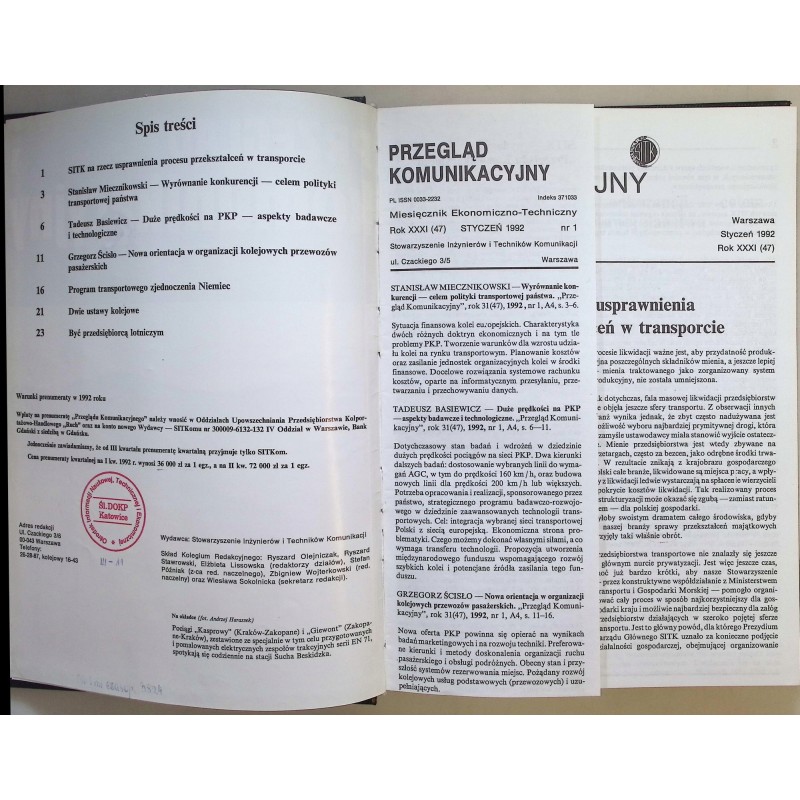 Przegląd komunikacyjny 1992