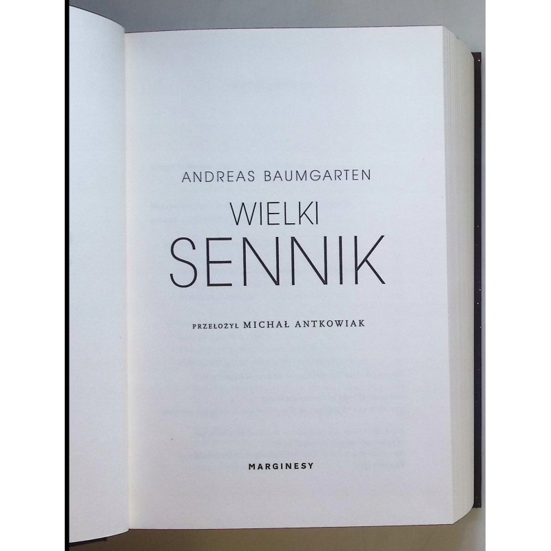 Wielki sennik Andreas Baumgarten