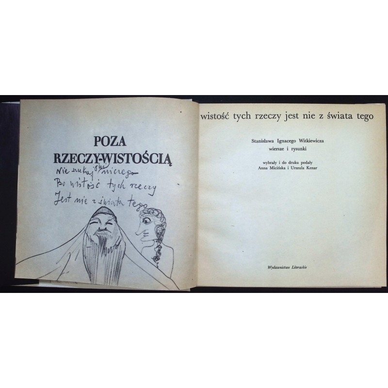 Witkacy Poza rzeczywistością Stanisław Ignacy Witkiewicz