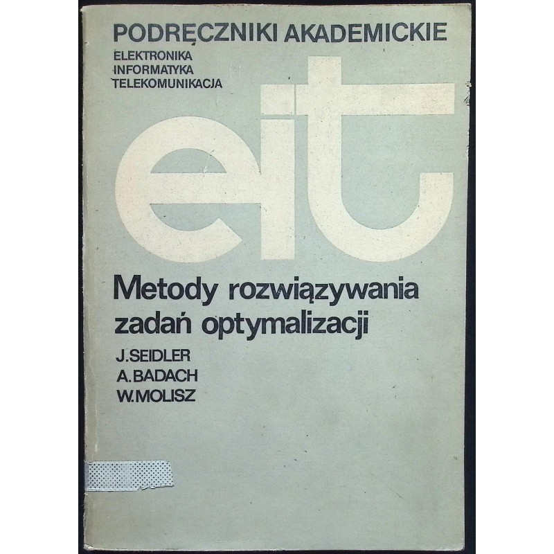 Metody rozwiazywania zadań optymalizacji