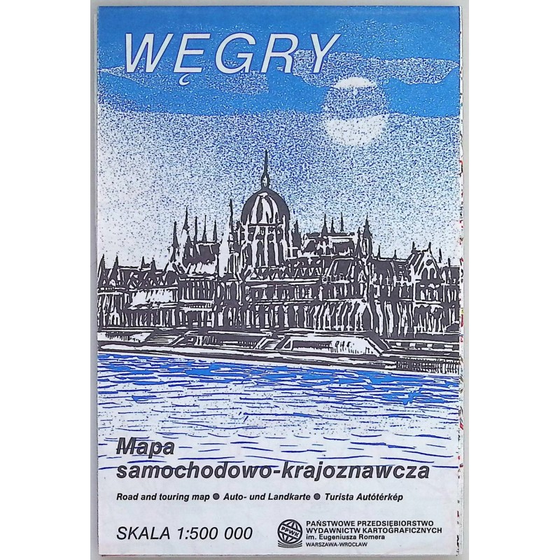 Węgry Mapa samochodowo - krajoznawcza Skala 1: 500000